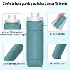 GENERICO - Botella Agua Plegable Almacenamiento Agua Deportiva Portable
