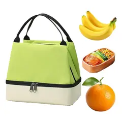 GENERICO - Bolso Porta Comidas Almuerzo Térmico Aluminio Doble Capa