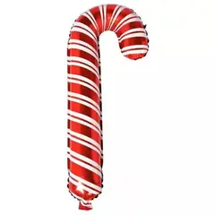 GENERICO - Globo Baston Caramelo Candy De Navidad Grande rojo