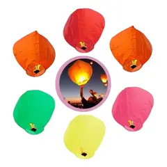 SIN MARCA - 5 Globos De Cantoya Globo De Los Deseos Navidad Año Nuevo