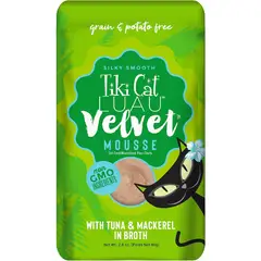 CATLIKE - Alimento Tiki Cat Velvet Mousse Atun y Caballa En Caldo 80g