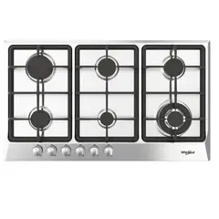 WHIRLPOOL - Estufa 86 cm 6 Puestos Gas Propano WP3650S Gris