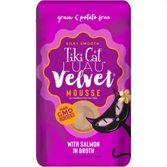 CATLIKE - Tiki Cat Luau Velvet Mousse Salmon En Caldo 80gr Pouch