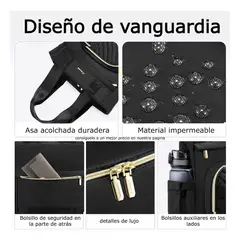 GENERICO - Bolso Morral 2 en 1 Acolchado Para Portátil - Bolso convertible