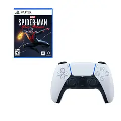 PLAYSTATION - Control 5 Blanco Con Juego Spiderman Miles Morales PS5
