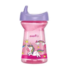 EVENFLO - Vaso Entrenador Boquilla Dura 10onzas Fantasia Rosa -Evenflo