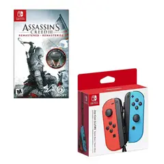NINTENDO SWITCH - Control Joy-con Neon Con Juego Assassins Creed 3 Switch