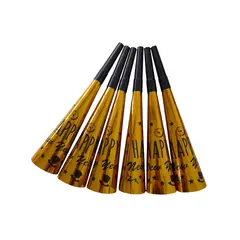 GENERICO - Corneta Feliz Año Nuevo Negro y dorado Espanta Suegra 6und