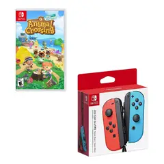 NINTENDO SWITCH - Control Joy-con Neon Con Juego Animal Crossing Switch