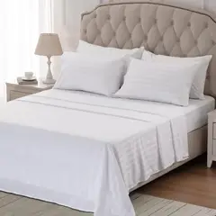 GENERICO - Juego de Sábanas para Cama King Confort y Suavidad Color Blanco