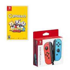 NINTENDO SWITCH - Control Joy-con Neon Con Juego Cuphead Switch