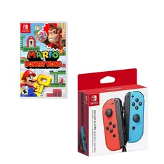 NINTENDO SWITCH - Control Joy-con Neon Con Juego Mario VS Donkey Kong