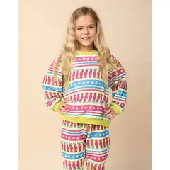 DOSOJOS - Conjunto para niñas y niños de buzo y jogger algodón peruano cacatúas