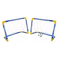 GENERICO - Cancha Futbol Soccer X 2 Juguete Armable + Balon + Inflador