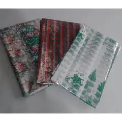 GENERICO - Papel Celofan Navideño Estampado Pliego X 25 Und