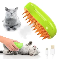 JAYSTORE - Cepillo De Vapor Para Mascotas Masaje Peine Perro Gatos USB