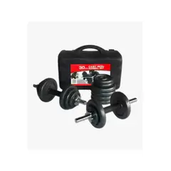 GENERICO - Kit de mancuernas pesas 30kg 60lbs antideslizante 12 discos