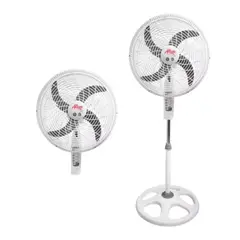 ALTEZZA - Ventilador 2 En 1 18" Pedestal Malla Plastica Blanco Pro