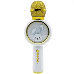 ONE PIXEL - Microfono Bluetooth Inalambrico Infantil Conejo Luces Led