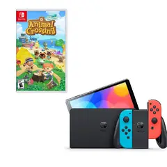 NINTENDO SWITCH - Oled Neon Con Juego Animal Crossing