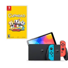 NINTENDO SWITCH - Oled Neon Con Juego Cuphead