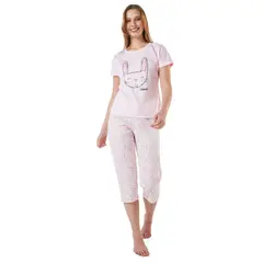 SANTANA - Pijama Mujer Agatha Rosa Medio