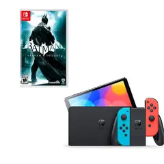 NINTENDO SWITCH - Oled Neon Con Juego Batman Arkham Trilogy