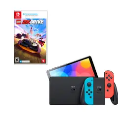 NINTENDO SWITCH - Oled Neon Con Juego Lego 2k Drive