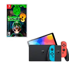 NINTENDO SWITCH - Oled Neon Con Juego Luigi Mansion 3