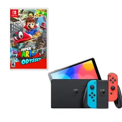 NINTENDO SWITCH - Oled Neon Con Juego Mario Odyssey