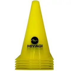 MIYAGI - Cono Training X5 Polietileno 23cm - M86059 Amarillo