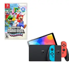 NINTENDO SWITCH - Oled Neon Con Juego Mario Wonder