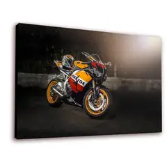 ART INDUSTRY - Cuadro 50x30cms Decorativo Moto 4