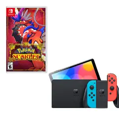 NINTENDO SWITCH - Oled Neon Con Juego Pokemon Escarlata