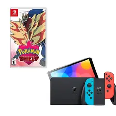NINTENDO - Switch Oled Neon Con Juego Pokemon Escudo
