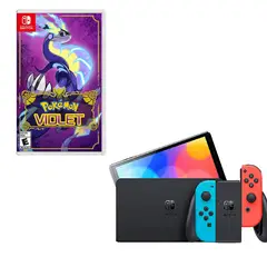 NINTENDO SWITCH - Oled Neon Con Juego Pokemon Violeta