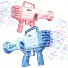 JUGUETERIA EXPRESS - Pistola Burbujero Electrico Para Niños Con 32 Agujeros