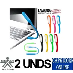 GENERICO - 2 Lamparas Led Flexible USB Para PC