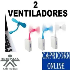 GENERICO - 2 Ventilador Flexible USB Para PC