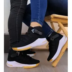 GENERICO - Tenis Negro Dorado Unisex Zapatillas Zapatos Lindos Moda Casual