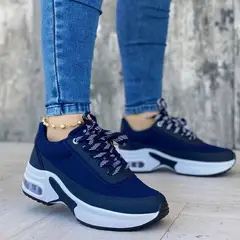 GENERICO - Tenis Azul Marino Dama Zapatillas Zapatos Mujer Lindos Moda Casual