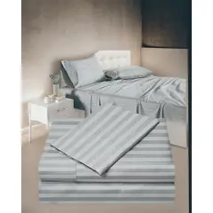 GENERICO - Juego de Sábanas para Cama King Confort y Suavidad Color Gris