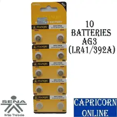 GENERICO - 10 Baterías Pilas AG3 (LR41/392A)