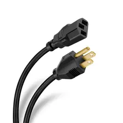 UNITEC - Cable De Poder Corriente Pc Monitores Y Mas 1.5 Mts Negro
