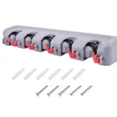 TRIPLE CLEAN - Soporte para traperos y escobas