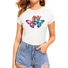 ISMI - Camiseta Mujer Fit Amplio Estampado De Moda