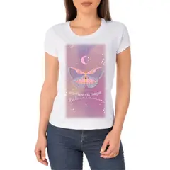 ISMI - Camiseta Mujer Fit Amplio Estampado De Moda