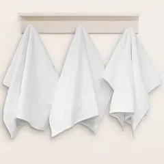 CANNON - 5 Tapetes En Toalla Para Baño 50x80 Cm Blanco Calidad