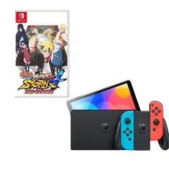 NINTENDO SWITCH - Oled Neon Con Juego Naruto Boruto 4
