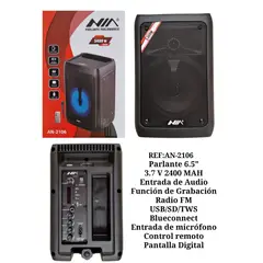 NIA - Cabina De Sonido 6.5 Pulgadas Micrófono 5400w